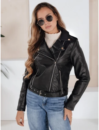 Dámska kožená bunda ramones black FashionStreet TY5200 Dámska kožená bunda ramones black FashionStreet TY5200