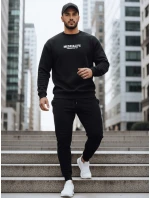 Pánska mikina s potlačou čierna FashionStreet BX5922
