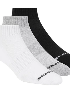 Skechers 3-balenie Unisex Terry Qtr Crew S111035-107 biele 43–46