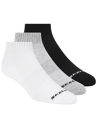 Skechers 3-balenie Unisex Terry Qtr Crew S111035-107 biele 43–46