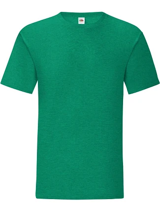 Fruit of the Loom Iconic 150 T Pánske tričko 16.1430 melírovaná zelená