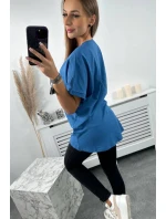 Bavlnená blúzka s džínsovým vreckom