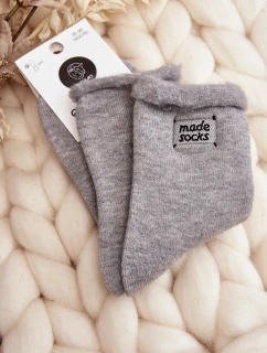 Damskie Grube Skarpety Szare