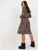 Šaty D73771M30365A čierno-béžové