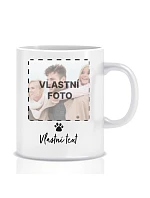 Personalizovaný klasický biely keramický hrnček s objemom 300 ml s fotografiou domáceho maznáčika a textom Personalizovaný klasický biely keramický hrnček s objemom 300 ml s fotografiou domáceho maznáčika a textom