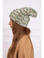 Dámska čiapka Lora K312 zelená+hnedá
