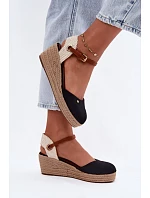 Dámske espadrilky na platforme Wrangler 20261087-25Y Black