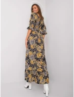 Šaty DHJ SK 13965 1.61P čierna a žltá