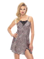 Yamila II (Saténová nočná košeľa) Leopardia košieľka - Irall