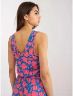 Dámske šaty D73771R30391A ružová a modrá - FPrice