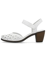 Pohodlné kožené sandále Rieker W RKR650 white