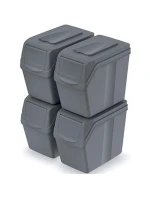 Odpadkový kôš 20 l SORTIBOX SET4 PACKY ŠEDÉHO KAMEŇA detské