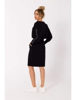 M728 Priliehavá sukňa s vreckami - čierna