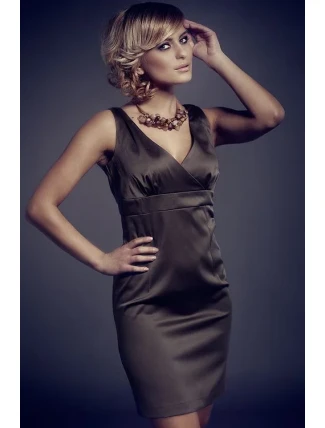 Šaty Monique Mod. Č. 51 Olive - Figl Šaty Monique Mod. Č. 51 Olive - Figl