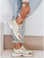 Dámske tenisky s plochou podrážkou GLISSWALK gold FashionStreet ZY1002 Dámske tenisky s plochou podrážkou GLISSWALK gold FashionStreet ZY1002