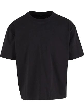 Build your Brand BY 439 Pánske hrubé tričko „Cropped Oversize“ 56.0439 čierne