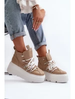 Zazoo 3416 Dámska kožená športová obuv Beige Zazoo 3416 Dámska kožená športová obuv Beige