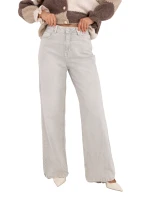 Nohavice D80028BB62487A1 svetlo sivé