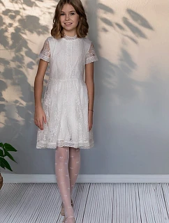 Dievčenské pančuchy s mašľou Angelina DR2602