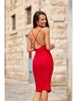 Večerné šaty SUK0405 červené - Roco Fashion