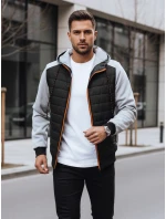 Pánska svetlosivá prešívaná bunda FashionStreet TX4393 Pánska svetlosivá prešívaná bunda FashionStreet TX4393