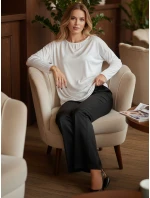 SILKINEA dámska blúzka oversize s príveskom biela FashionStreet RY2670