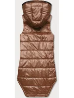 Vesta v karamelovej farbe s geometrickou spodnou časťou (B0122-22) Vesta v karamelovej farbe s geometrickou spodnou časťou (B0122-22)