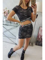 Súprava blúzky so sukňou moro graphite+black