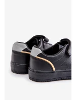 Trampki Dziecięce Z Eko Skóry Na Rzep Big Star OO374004 Czarne