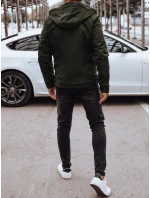 Pánska prechodná bunda s kapucňou zelená FashionStreet TX4888