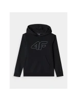Chlapčenská mikina bez prúžkov s kapucňou 4F Junior 4FJWMM00TSWSM1292-21S