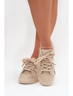 Ozdobené dámské tenisky béžové Calissea