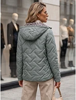 Dámska prechodná bunda s kapucňou, zelená, FashionStreet TY5775 Dámska prechodná bunda s kapucňou, zelená, FashionStreet TY5775