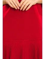 Červené pohodlné dámske plisované šaty model 7520041 Červené pohodlné dámske plisované šaty model 7520041