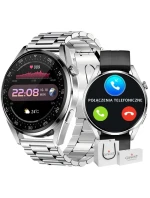 GIEWONT Vertex SmartCall GW450-4 Silver/Carbon Silicone Smartwatch
