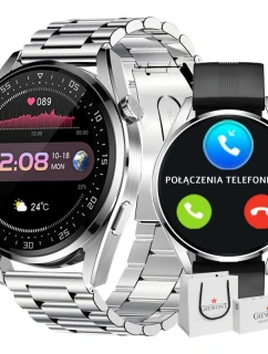 GIEWONT Vertex SmartCall GW450-4 Silver/Carbon Silicone Smartwatch