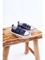 Dziecięce Materiałowe Trampki Na Rzep BIG STAR KK374075 Granatowe