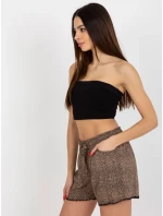 Dámske šortky D73770M61531KG hnedé - FPrice