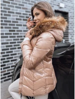 Dámska zimná bunda EMBRACE camel FashionStreet TY3995 Dámska zimná bunda EMBRACE camel FashionStreet TY3995