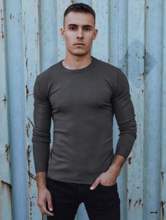 Pánsky klasický tmavosivý sveter FashionStreet WX2225