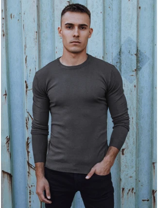 Pánsky klasický tmavosivý sveter FashionStreet WX2225