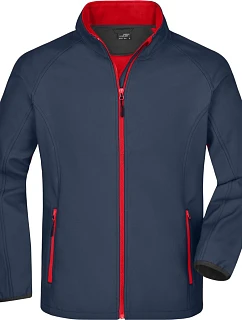 Daiber JN 1130 Pánska dvojvrstvová promo softshellová bunda 02.1130 iron grey/red