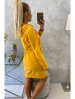Mikina s kapucňou v horčicovej farbe