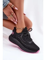 Sneakersy Buty Sportowe Damskie Na Platformie Big Star RR274523 HI-POLY SYSTEM Czarne