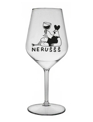 NERUŠŠŠ - čirá nerozbitná sklenice na víno 470 ml