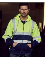 Mikina s kapucňou Yoko HVK 07 Hi-Vis 79.VK07, žltá/námornícka modrá Mikina s kapucňou Yoko HVK 07 Hi-Vis 79.VK07, žltá/námornícka modrá