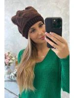 Dámska čiapka Klarysa K393 hnedá