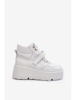 Zazoo 3450 Skórzane Sneakersy Damskie Białe