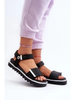 Damskie Sandały Na Platformie Big Star NN274778 Czarne