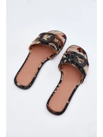 Płaskie Klapki Damskie Z Ozdobną Klamrą Czarne Clariola